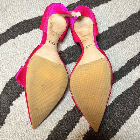 Hot pink Christian Lacroix silk failed pumps size EU 40 d’orsay pumps - Picture 5 of 10
